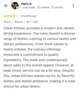 Urban Cafe Review